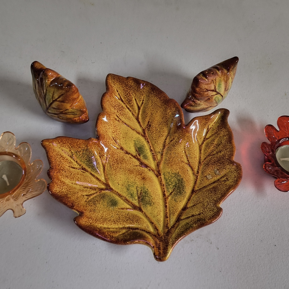 Autumn Leaf Ceramic Dish Set